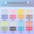 8-Blatt bunte wasserfeste PET-Alphabet-Aufkleber für DIY-Scrapbooking und Bastelarbeiten - Vibrant Letters - Ohne Weiße Tinte (8 Blatt/Set)