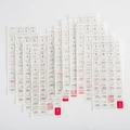 12 sheets of English calendar date stickers for journals featuring months and numbers - 365 Days Date Stickers (12 Sheets)