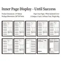 Zwarte spiraalplanner set met 10 ontwerpen en 50 vellen in formaat 176x250mm voor studenten - Tot succes