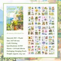 Set di 20 adesivi Laurel Verve in PET e washi con illustrazioni di città fiorite - Brio di Alloro