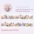 Nastro PET Rain Gives Purple Smoke con eleganti motivi a rose rosa per il journaling - Rain Purple Smoke