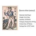 Retro vintage kraft paper cards with military officer illustrations, 120 sheets 35x56mm - Centennial Secret
