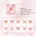 Schmetterling PET Sticker Set in Rosa mit Goldfolie für Scrapbooking und Dekoration - Rosa Traum