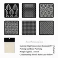 6er-Set PET-Malvorlagen mit geometrischen Texturen, Webmustern und 3D-Würfeldesigns - Verflochtene Linien