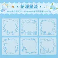 6-piece set of floral PP stencil templates 80x80mm for journaling and DIY painting - Starry Creek