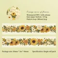 Cinta PET impermeable Flower Orange Song con girasoles y rosas para diario decorativo - Canción de Flor de Azahar