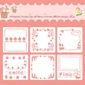6er-Set rosa Blumen-Malschablonen für DIY-Journaling in der Größe 80x80mm - Regnerische Gasse