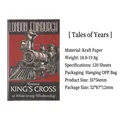 Vintage London-Edinburgh steam train mini kraft paper notepad with 120 retro sheets - Narrative of Years