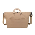 Bolsa de viaje beige minimalista de tela resistente al agua con correa ajustable - Caqui