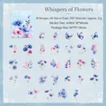 PET flower and butterfly stickers set with 60 pieces for DIY scrapbooking and crafts - Flower Language Whisper