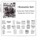 Minimalistische Pure Black Poet PET-Aufkleber mit 40 romantischen künstlerischen Motiven - Romantik-Set
