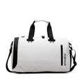 Bolsa de viaje en blanco y negro de gran capacidad con asas y correa de hombro - Blanco Roto