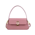 Bolso rosa rectangular de diseño minimalista con hebilla dorada y correa ajustable - Rosa Empolvado