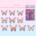 Waterproof butterfly PET stickers set with 10 vintage pink and blue gradient designs - Blue & Pink Initial Meet