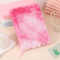 Carnet en peluche dégradé rose et blanc avec cœurs pailletés et ruban marque-page - 21.5*15.5*3CM / Tie-Dye Rose Pêche