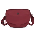 Bolso bandolera de nailon ligero en rojo oscuro con logotipo metálico M plateado - Grande / Burdeos