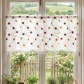 Kurzer Punktvorhang mit Quasten für Café-Fenster im rustikalen Landhausstil - 150*60cm / Polka Dot Quaste