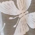 Weißer Spitzenvorhang mit Schmetterlings-Jacquardmuster und feiner Netztextur für Deko - 150*100CM / Weiß