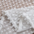 Cortina de tul blanco transparente con puntos en relieve y costuras precisas - 140*260cm / Blanco