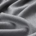 Modern grey textured linen-blend curtain fabric with elegant draped cross-weave patterns - Small Size (130*100) / Gray