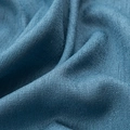 Blue semi-sheer American style kitchen curtain fabric with textured woven fibers - Small Size (130*100) / Blue