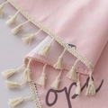 Tovaglia nordica rosa in PVC con nappe e stampa decorativa con scritta 'hope' - 140*180cm / Rosa (Stampa Lampadina)