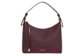 Borsa hobo rosso vino scuro con trama intrecciata e dettagli in pelle di alta qualità - Borgogna