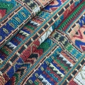 Bohemian jacquard table runner with colorful ethnic geometric patterns and stripes - 33cm*160cm / Multicolor