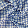 Nappe vichy nordique bleu et blanc en coton et lin avec un drapé doux et élégant - 90*150CM / Bleu