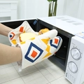 Guanti da forno in cotone con motivo geometrico per protezione dal calore cucina - 18cm x 26cm / Giallo