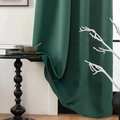 Moderne einfarbige dunkelgrüne Verdunkelungsvorhänge mit elegantem Fall für das Schlafzimmer - 132*160 / Grün