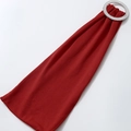 Dark red elastic chair sash with a decorative silver rhinestone buckle for weddings - Dark Red