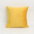 Federa per cuscino quadrata in velluto giallo brillante con trama morbida e moderna - Giallo Oro