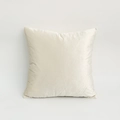 Quilted velvet square cushion cover in cream white featuring soft plush fabric finish - Creamy White