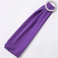 Purple stretch chair sash with a sparkling round rhinestone buckle for wedding decor - Purple