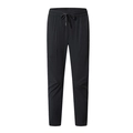 Herren Sport-Freizeithose in Schwarz mit elastischem Kordelzugbund und schmaler Passform - M / Schwarz