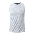Atmungsaktives, schnelltrocknendes Fitness-Tanktop für Herren mit grauem Marmordruck - M / Weißes Marmormuster
