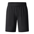 Schwarze Ice-Silk Sporthose für Herren, schnelltrocknend mit elastischem Bund zum Laufen - M / Basis Schwarz