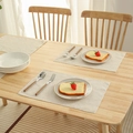 Servilletas rectangulares de algodón y lino beige claro para decoración de mesa - 45*30 / Beige