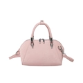 Borsa rosa con motivo a serpente, dettagli in argento e tracolla regolabile - Rosa