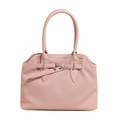 Sac cabas rose clair minimaliste avec texture plissée verticale et poignées rondes - Grand / Rose