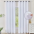 Tende da esterno bianche impermeabili con trama jacquard e occhielli in metallo per balcone - 130*214 / Tenda Impermeabile Ramo d'Ulivo Bianco