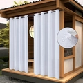 Wasserdichter weißer Outdoor-Vorhang für Pavillon mit Jacquard-Muster und Ösenringen - 130*214 / Weiß Rhombus Wasserdicht