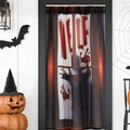 Halloween door curtain featuring bloody HELP text and creepy shadow silhouette - 100*140cm / Blood Hand Ghost