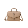 Sac à main en cuir PU kaki classique avec poignée et bandoulière réglable - Kaki