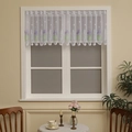 White lace kitchen valance with purple lavender embroidery and wavy edges for window - 50*150 / Lavender Coffee Curtain