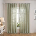 Sage green lace curtains with floral embroidery for elegant living room decor - Sage Green Water Grass