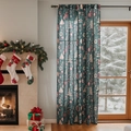 Christmas themed dark green blackout curtains with festive ornaments for home holiday decor - 140*100cm (Single Piece) / Christmas Tree Gift (Dark Green)