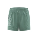 Sage green quick-dry sports shorts for women with white RUN print on the side - S / Green