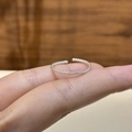 Minimalist silver twist knot ring with woven texture and adjustable open band design - Woven Spiral Style (K81)